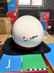 VESPA KIRMIZI BEYAZ VJ ORJİNAL KASK