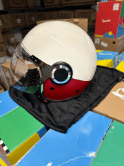 VESPA KIRMIZI BEYAZ VJ ORJİNAL KASK