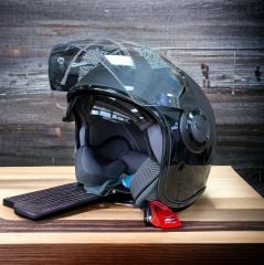 VESPA VJ NOTTE KASK SİYAH ( DOUBLE BLACK)