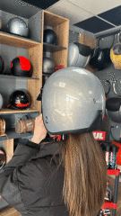 VESPA KASK VERSİLİA PARLAK GRİ YENİ MODEL
