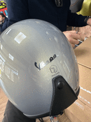 VESPA KASK VERSİLİA PARLAK GRİ YENİ MODEL