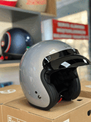 VESPA KASK VERSİLİA PARLAK GRİ YENİ MODEL