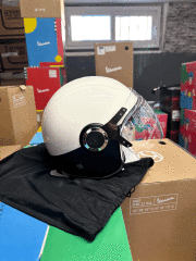 VESPA LACİVERT BEYAZ VJ ORJİNAL KASK