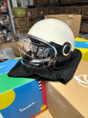 VESPA LACİVERT BEYAZ VJ ORJİNAL KASK