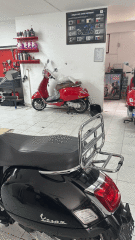 VESPA GTS VE GTV ARKA PORTBAGAJ KROM