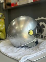 VESPA KASK VİSOR MODELİ YENİ DEC GÜMÜŞ KROM