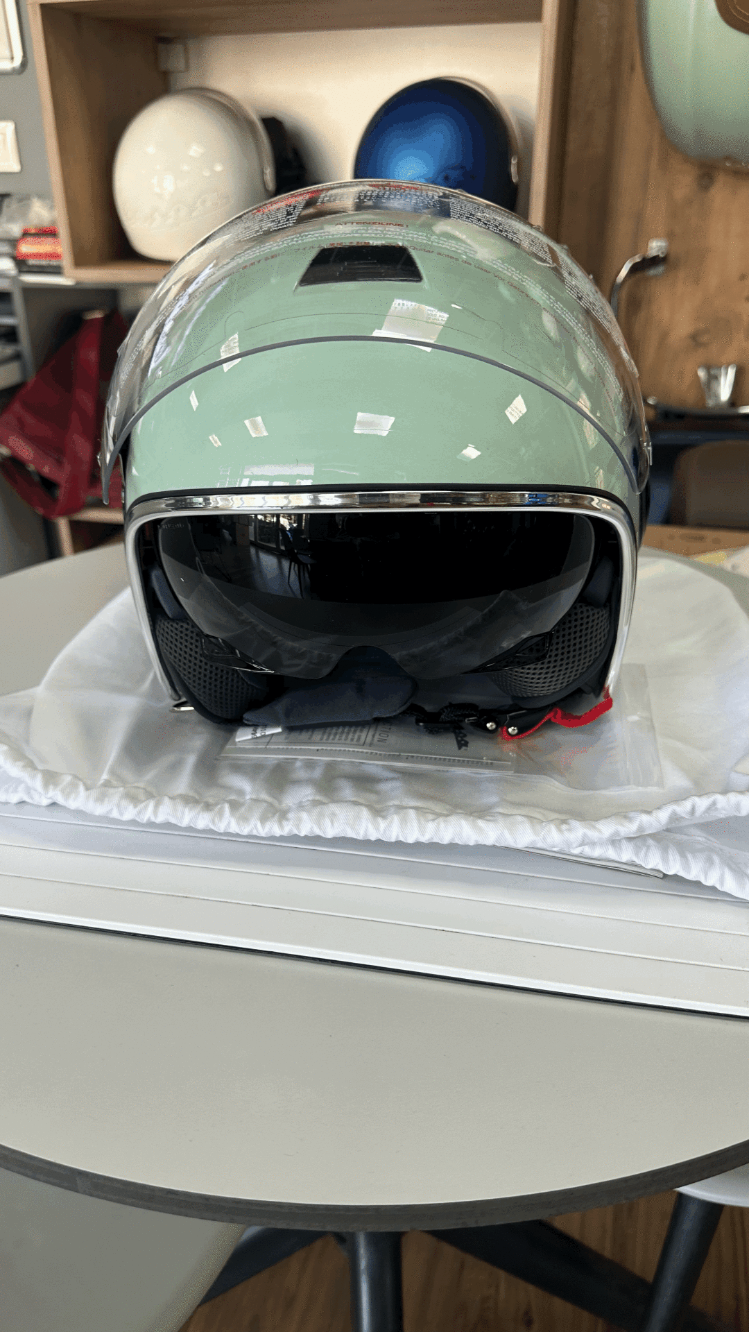 VESPA KASK ARGENTARİO MİNT YEŞİLİ YENİ MODEL