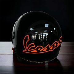 VESPA PARLAK SİYAH GTV KASKI