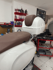 VESPA PRIMAVERA BEYAZ ARKA ÇANTA SETİ TOPCASE