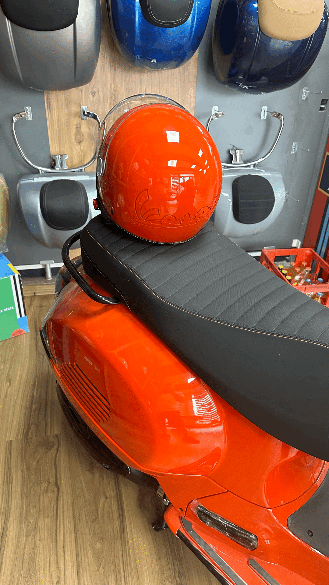 VESPA VİSOR KASK TURUNCU