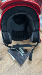 VESPA KASK BEYAZ KIRMIZI