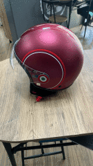 VESPA VİSOR KASK MODERNİST BORDO