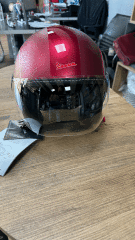 VESPA VİSOR KASK MODERNİST BORDO