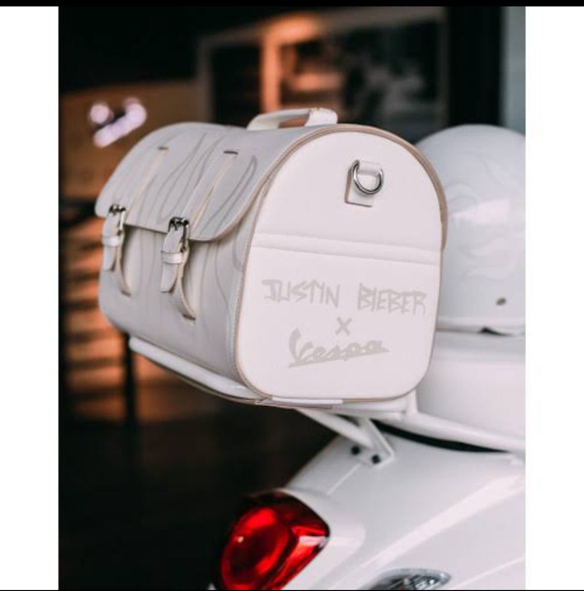 VESPA JUSTIN BIEBER DERİ BAGAJ ÇANTA DEMİR HARİÇ