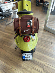 VESPA CLASSİC ARKA ÇANTA TOPCASE ORTA BOY BORDO