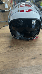 VESPA RACİNG SİXTİES  KASK BEYAZ / KIRMIZI