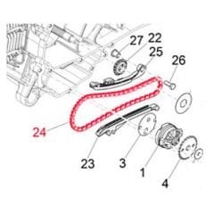VESPA VE PİAGGİO EKSANTRİK ZİNCİRİ 50 VE 100 CC